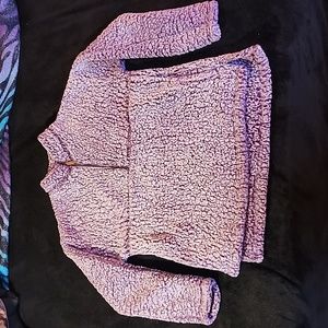 Fuzzy purple sweater